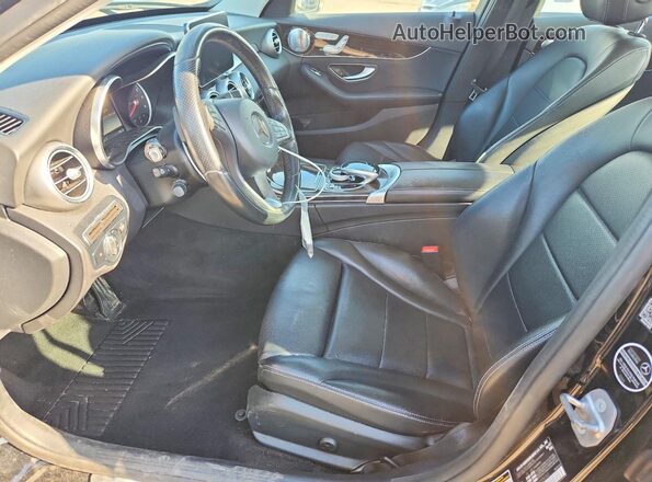 55SWF4KB9HU226063 2017 MERCEDES-BENZ C Black Front interior view