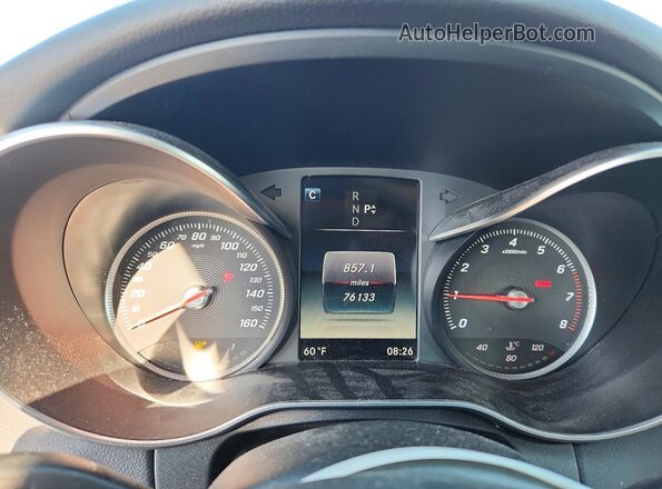 55SWF4KB9HU226063 2017 MERCEDES-BENZ C Black Instrument cluster view