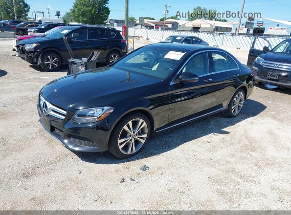 55SWF4KB9JU269372 2018 MERCEDES-BENZ C-CLASS Black Vista tres cuartos delantera izquierda