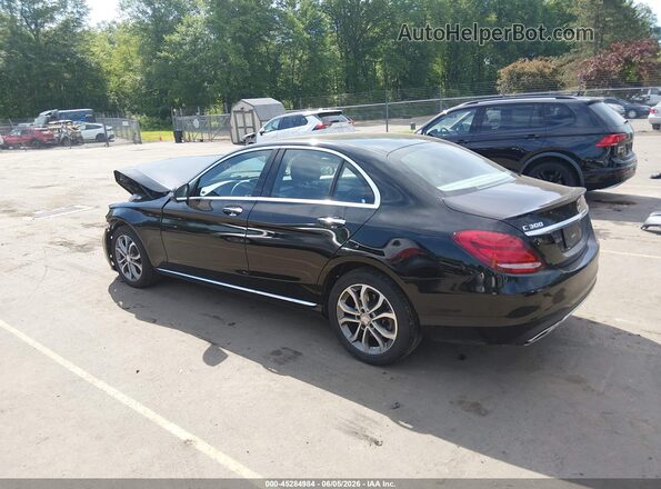 55SWF4KBXGU103676 2016 MERCEDES-BENZ C-CLASS Black Tył lewy