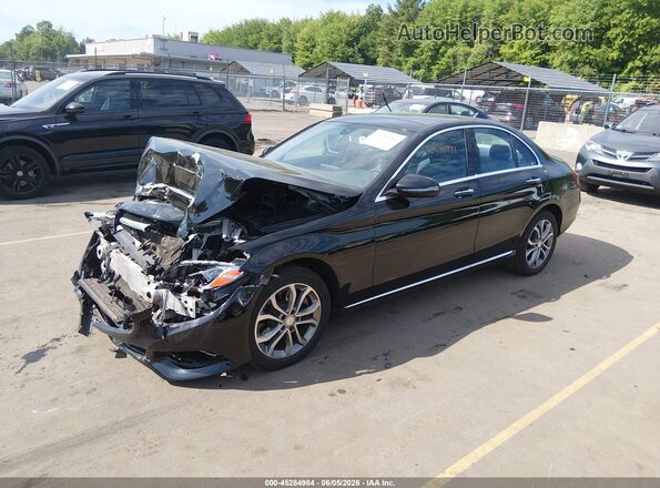 55SWF4KBXGU103676 2016 MERCEDES-BENZ C-CLASS Black Przód lewy