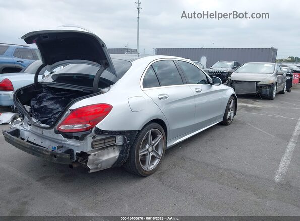 55SWF4KBXGU172111 2016 MERCEDES-BENZ C-CLASS Silver Trasero derecho