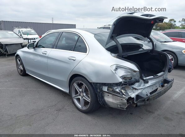 55SWF4KBXGU172111 2016 MERCEDES-BENZ C-CLASS Silver Trasero izquierdo