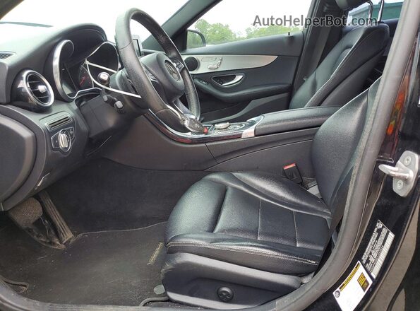 55SWF4KBXJU252824 2018 MERCEDES-BENZ C Черный Вид салона спереди