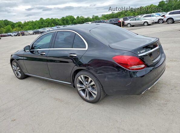 55SWF4KBXJU252824 2018 MERCEDES-BENZ C Черный Задняя левая четверть