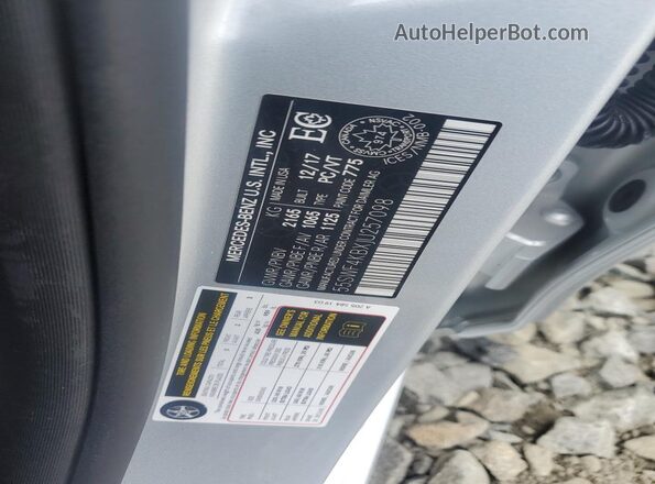 55SWF4KBXJU257098 2018 MERCEDES-BENZ C Silver Շարժիչի բաժամունքի տեսք