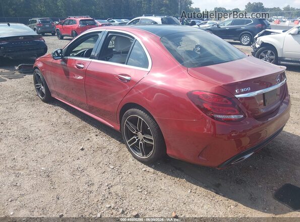 55SWF4KBXJU274015 2018 MERCEDES-BENZ C-CLASS Red უკანა მარცხენა