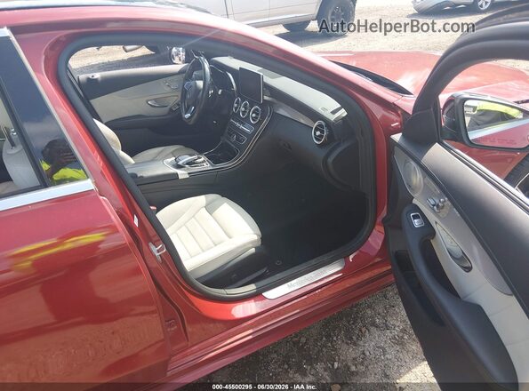 55SWF4KBXJU274015 2018 MERCEDES-BENZ C-CLASS Red წინა სალონის ხედი