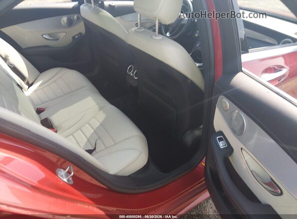 55SWF4KBXJU274015 2018 MERCEDES-BENZ C-CLASS Red VIN კოდის სტიკერის ხედი