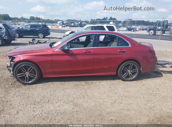 55SWF4KBXJU274015 2018 MERCEDES-BENZ C-CLASS Red 