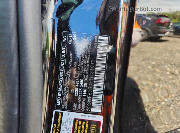 55SWF6EB0HU181912 2017 MERCEDES-BENZ C Black ძრავის განყოფილების ხედი