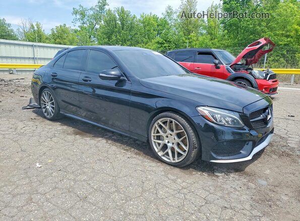 55SWF6EB0HU195325 2017 MERCEDES-BENZ C Black Front right