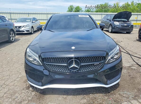 55SWF6EB0HU195325 2017 MERCEDES-BENZ C Black Front view