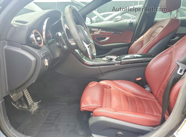 55SWF6EB0HU195325 2017 MERCEDES-BENZ C Black Front interior view