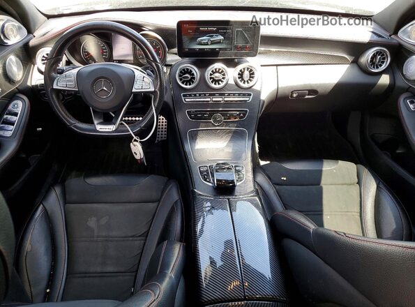 55SWF6EB1GU143975 2016 MERCEDES-BENZ C Gray Vista del salpicadero