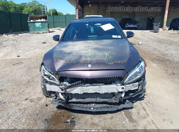55SWF6EB2HU214280 2017 MERCEDES-BENZ AMG C 43 Purple Rear interior view