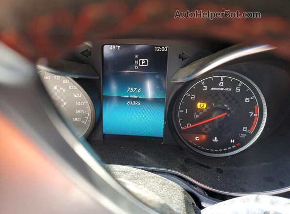 55SWF6EB2LU331818 2020 MERCEDES-BENZ C Black ხელსაწყოთა პანელის ხედი