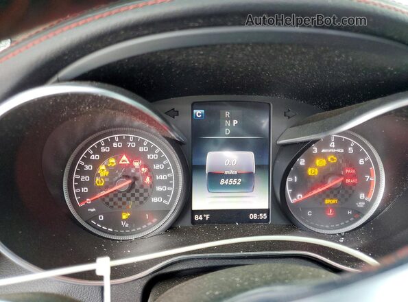55SWF6EB3JU243356 2018 MERCEDES-BENZ C Black Вид щитка приладів