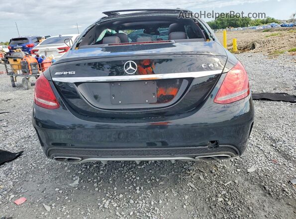 55SWF6EB3JU243356 2018 MERCEDES-BENZ C Black Вид ззаду