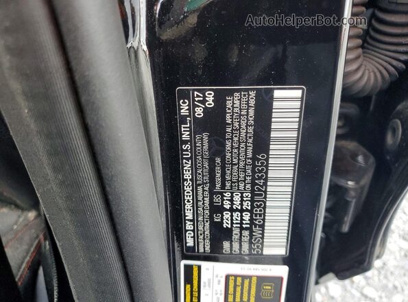 55SWF6EB3JU243356 2018 MERCEDES-BENZ C Black Вид наклейки з VIN-кодом