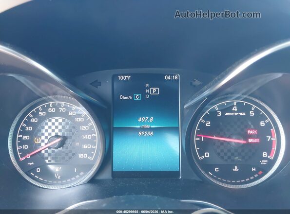 55SWF6EB4KU312105 2019 MERCEDES-BENZ AMG C 43 White Հետևի նստատեղերի տեսք