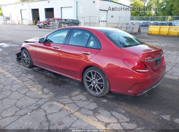 55SWF6EB6GU104945 2016 MERCEDES-BENZ C-CLASS Red Հետևի ձախ