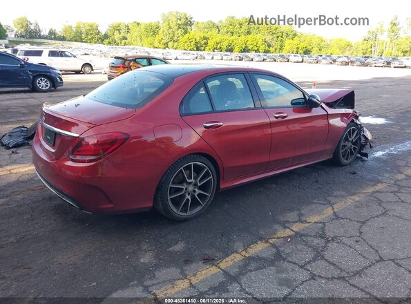 55SWF6EB6GU104945 2016 MERCEDES-BENZ C-CLASS Red Հետևի աջ