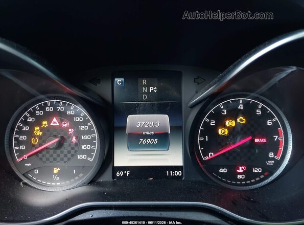 55SWF6EB6GU104945 2016 MERCEDES-BENZ C-CLASS Red Հետևի նստատեղերի տեսք