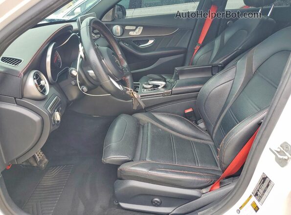 55SWF6EB7GU111001 2016 MERCEDES-BENZ C White Vista interior delantera