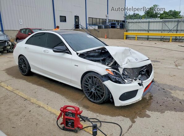 55SWF6EB7GU111001 2016 MERCEDES-BENZ C White Delantero derecho