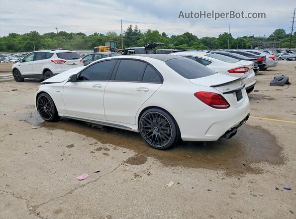 55SWF6EB7GU111001 2016 MERCEDES-BENZ C White Trasero izquierdo