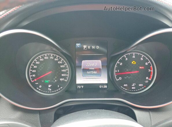 55SWF6EB7GU111001 2016 MERCEDES-BENZ C White Vista del cuadro de instrumentos