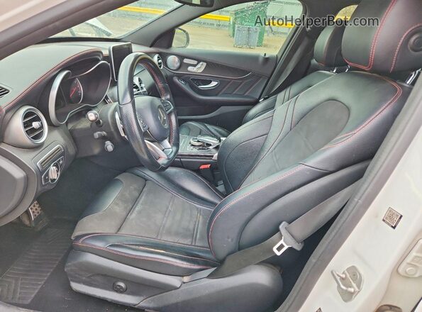 55SWF6EB7GU116604 2016 MERCEDES-BENZ C White წინა სალონის ხედი