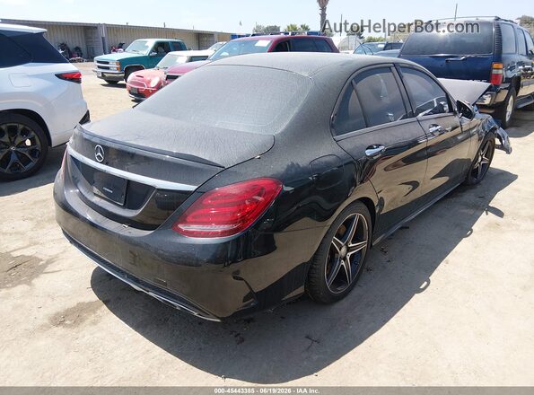 55SWF6EB7GU131345 2016 MERCEDES-BENZ C-CLASS Black Tył prawy