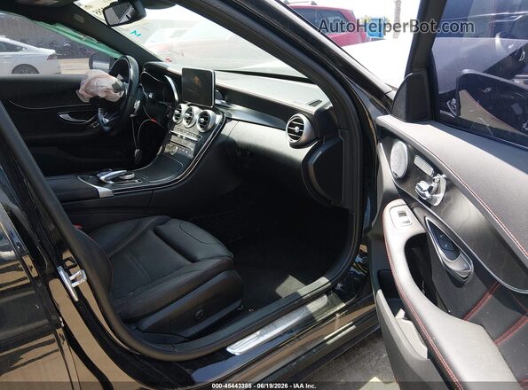 55SWF6EB7GU131345 2016 MERCEDES-BENZ C-CLASS Black Widok wnętrza z przodu