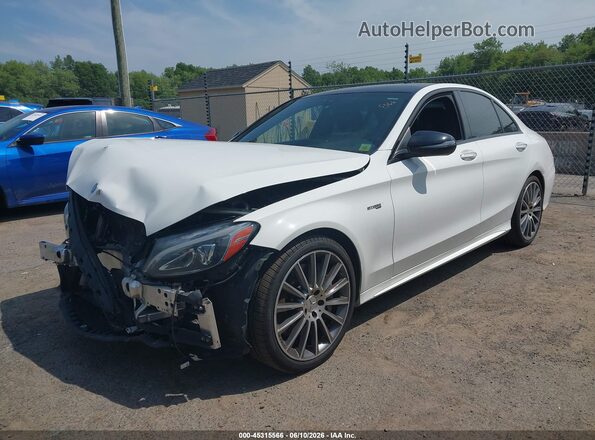 55SWF6EB8HU213893 2017 MERCEDES-BENZ AMG C 43 White Front left