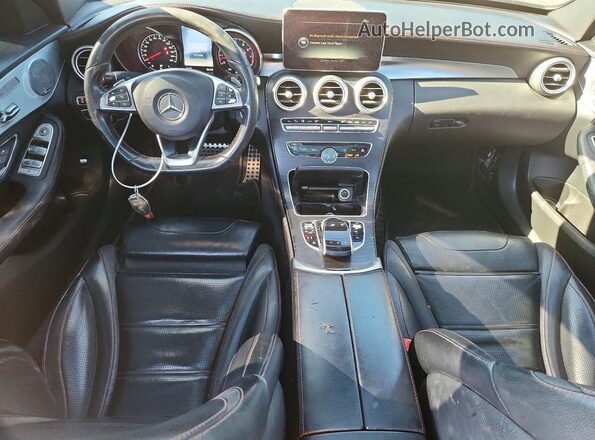 55SWF6EB9GU124896 2016 MERCEDES-BENZ C Black წინა პანელის ხედი