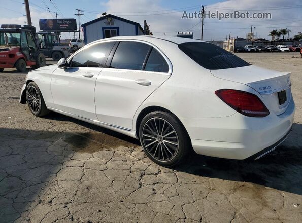 55SWF8DB1KU286138 2019 MERCEDES-BENZ C Белый Задняя левая четверть