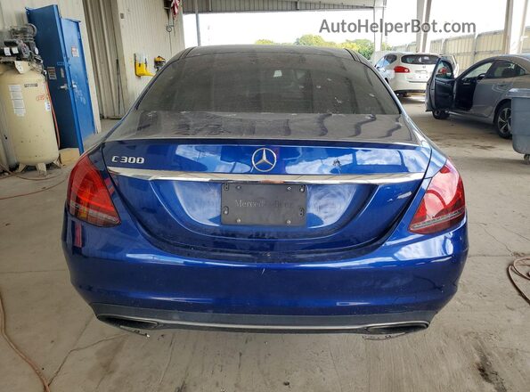 55SWF8DB1KU294417 2019 MERCEDES-BENZ C Blue Widok z tyłu