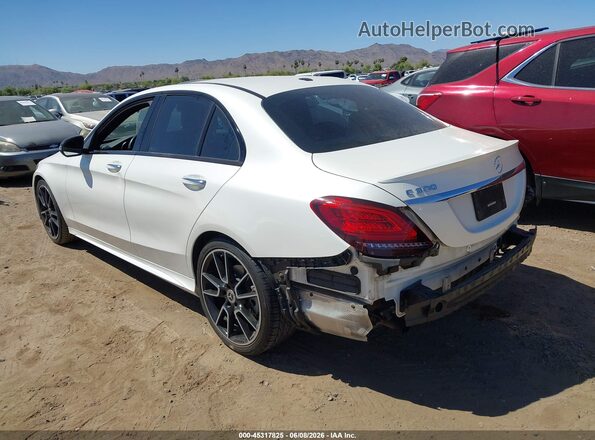 55SWF8DB1KU296975 2019 MERCEDES-BENZ C-CLASS White Rear left