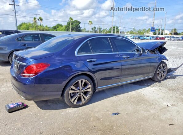 55SWF8DB1KU310566 2019 MERCEDES-BENZ C Blue Հետևի աջ