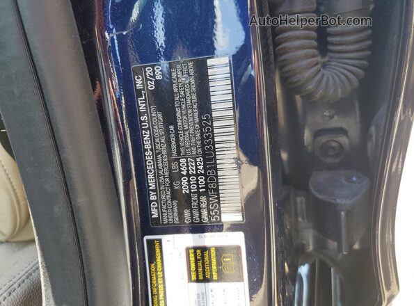 55SWF8DB1LU333525 2020 MERCEDES-BENZ C Синий Вид подкапотного пространства