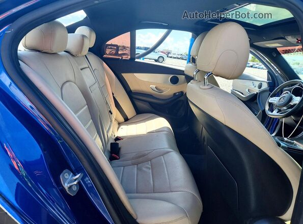 55SWF8DB2KU319521 2019 MERCEDES-BENZ C Black Rear seats view