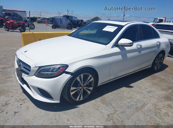 55SWF8DB3KU296010 2019 MERCEDES-BENZ C-CLASS White წინა მარცხენა ხედი სამი მეოთხედიდან