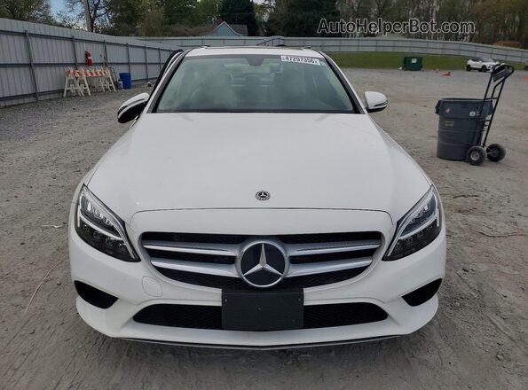55SWF8DB3KU308592 2019 MERCEDES-BENZ C White Դիմացի տեսք