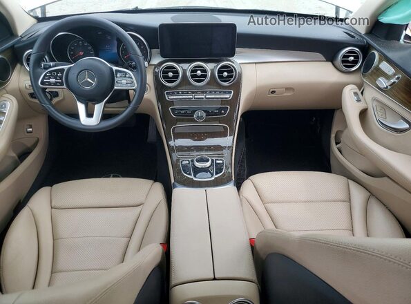 55SWF8DB3KU308592 2019 MERCEDES-BENZ C White Առջևի վահանակի տեսք