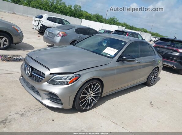 55SWF8DB4KU294072 2019 MERCEDES-BENZ C-CLASS Серебряный Передняя левая четверть