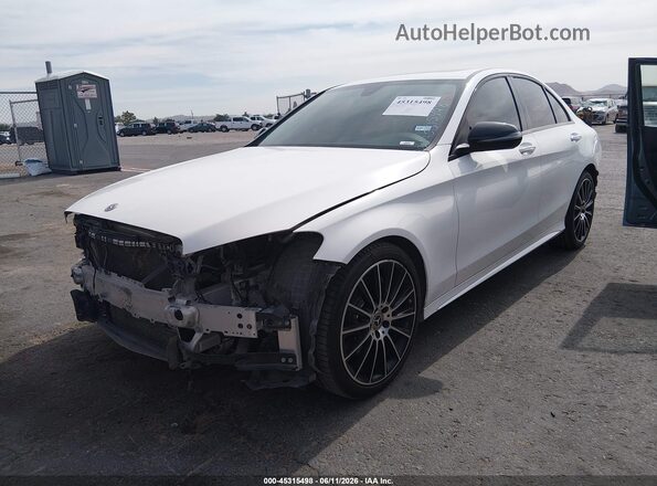 55SWF8DB4KU305460 2019 MERCEDES-BENZ C-CLASS White Передня ліва чверть