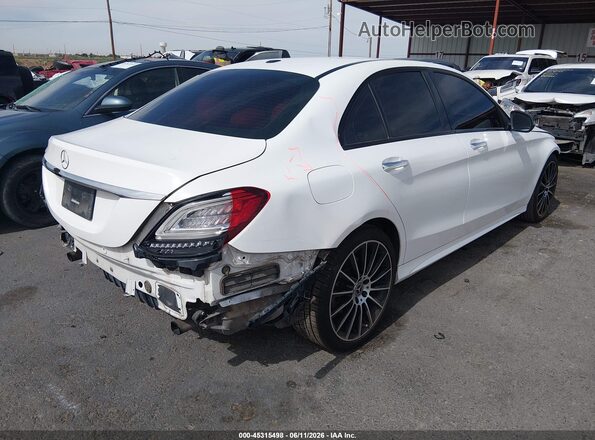 55SWF8DB4KU305460 2019 MERCEDES-BENZ C-CLASS White Задня права чверть