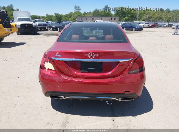 55SWF8DB5KU307525 2019 MERCEDES-BENZ C-CLASS Red 